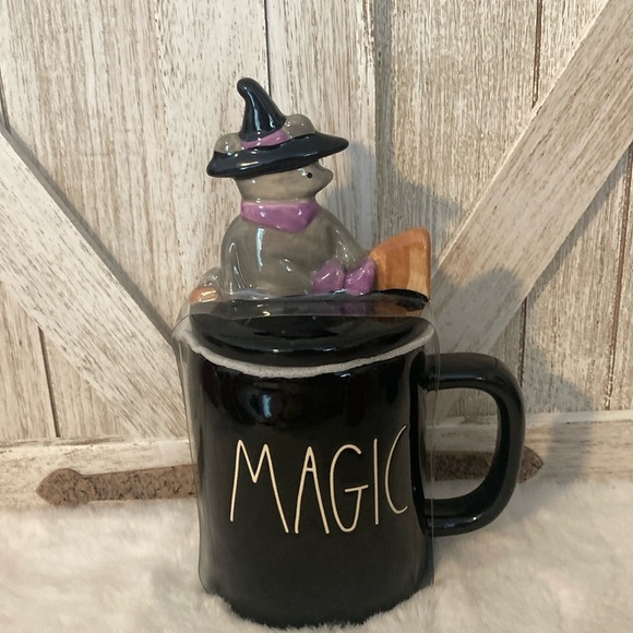 Rae Dunn Magic Mug with Cat Topper - Picture 1 of 4